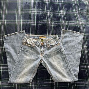 Vintage 2000s Dollhouse low rise flare Light Blue Denim Jeans Size 7